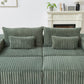 87' Oversized Sectional Lounge Chaise with Plush Corduroy Fabric