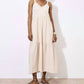 Apricot - Bead Embellished Tiered Midi-dress