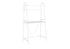 Computer Desk for Home Office, Laptop & Storage Shelves - White