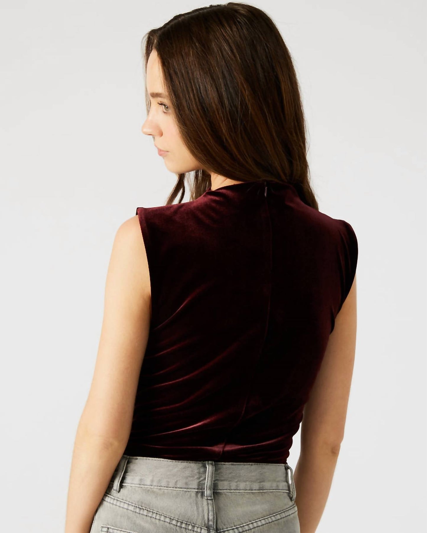 Steve Madden - Essen Plum Velvet Tank Bodysuit