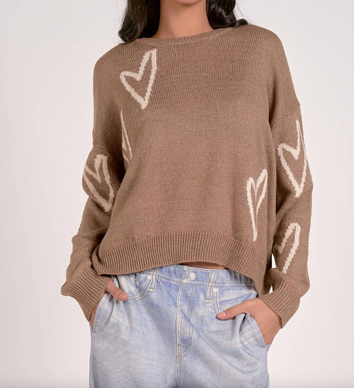 Elan - Rosen Hearts Crewneck Sweater