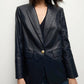Veronica Beard - Vega Leather Dickey Jacket