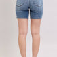 Judy Blue - Button Fly Mid Lengthshorts With Destroy