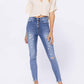 Judy Blue - High Waist Destroyed Button Fly Skinny Jeans