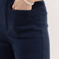 Entro - हाई वेस्टेड वाइड लेग एंकल लेंथ पैंट्स