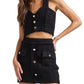 Generation Love - Mina Cropped Tweed Top