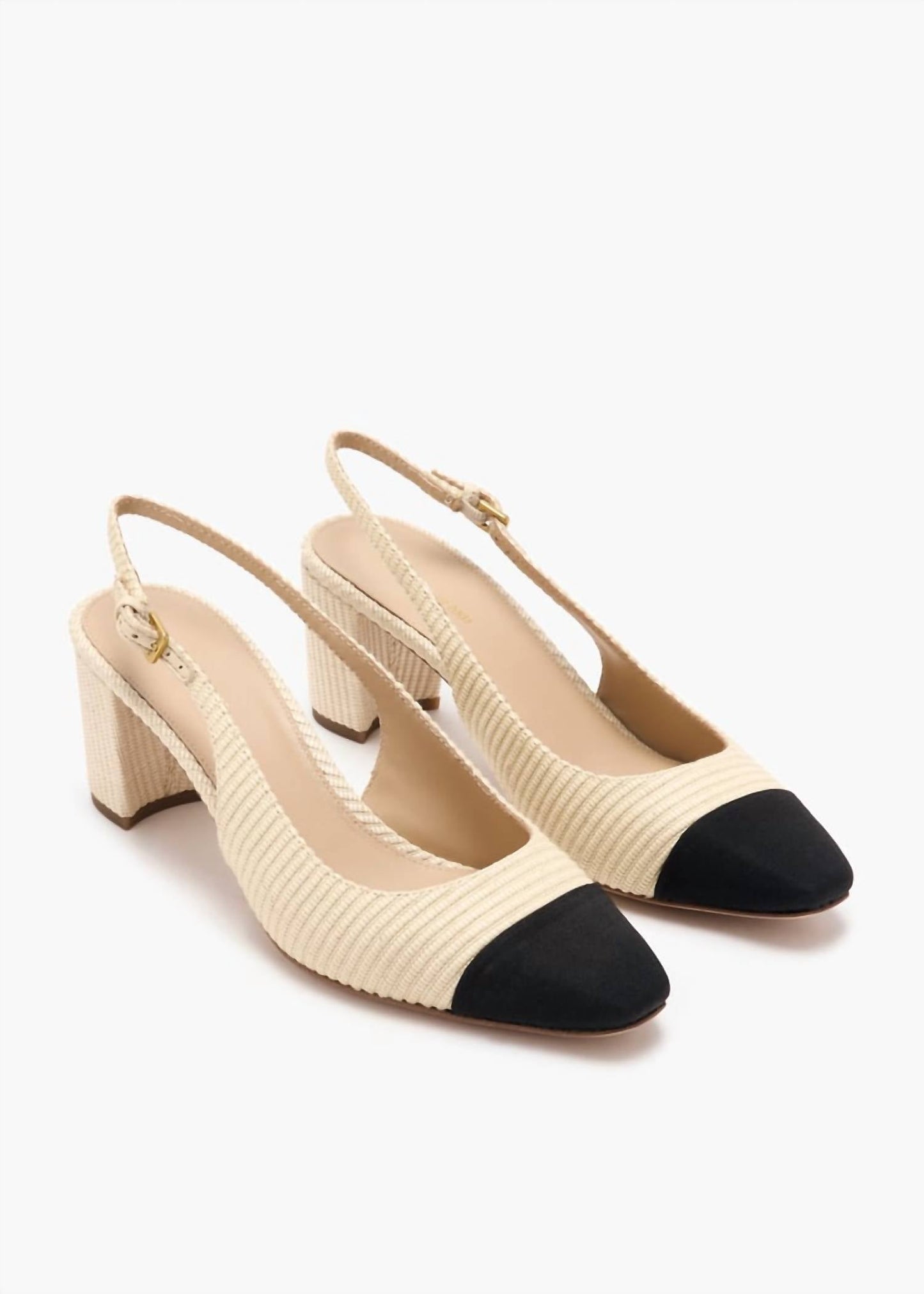 Veronica Beard - Women's Cecile Leather Cap-toe Slingback Pump Sandal