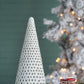 Shimmery Cream Glass Textured Tabletop Tree