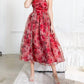 B.Right - Floral Organza Halter Midi Dress