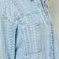 Trendsi - Veveret Button Up Dropped Shoulder Denim Top