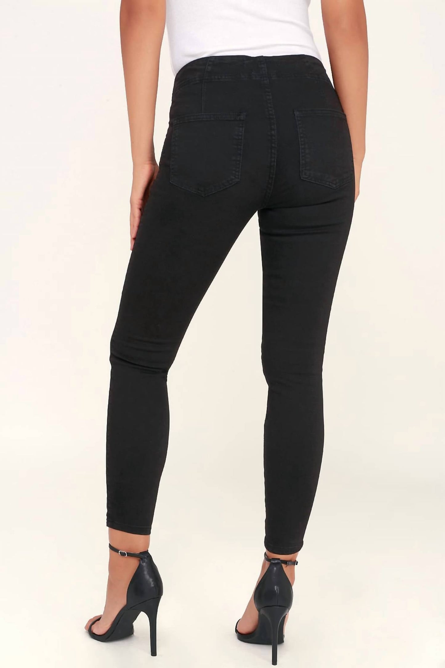 Pistola - Lace-up High Rise Skinny Jeans