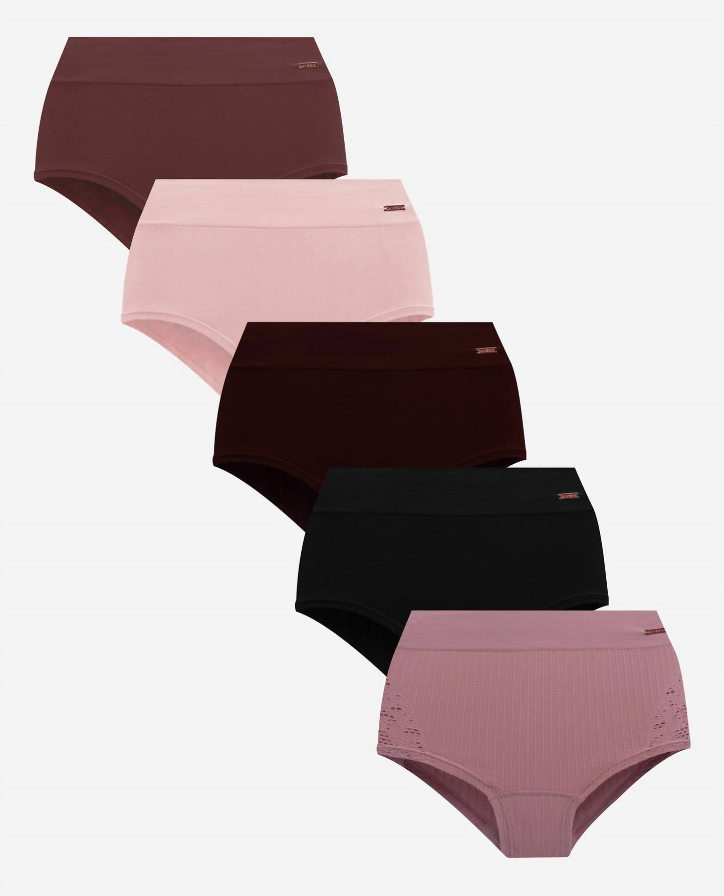 Danskin - Women's 5-pack Crochet Seamless Hipster Underwear