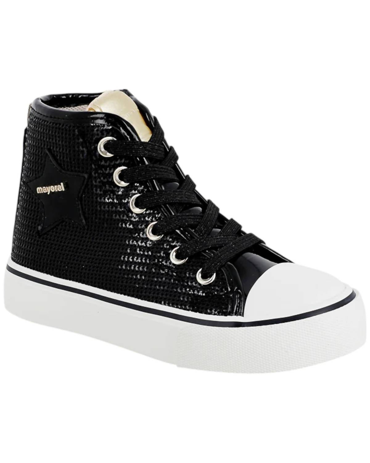 Mayoral - Girl's Platform Sequin Hightop Shoes
