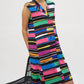 Joseph Ribkoff - V-neckline Shawl Collar Sleeveless Trapeze Dress