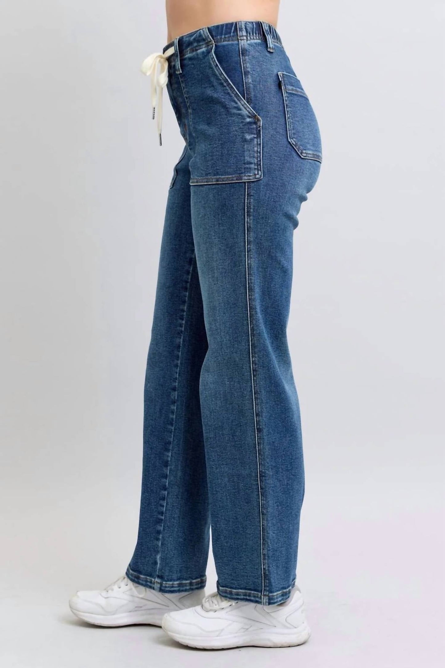Judy Blue - Hi-rise Drawstring Waist Jeans