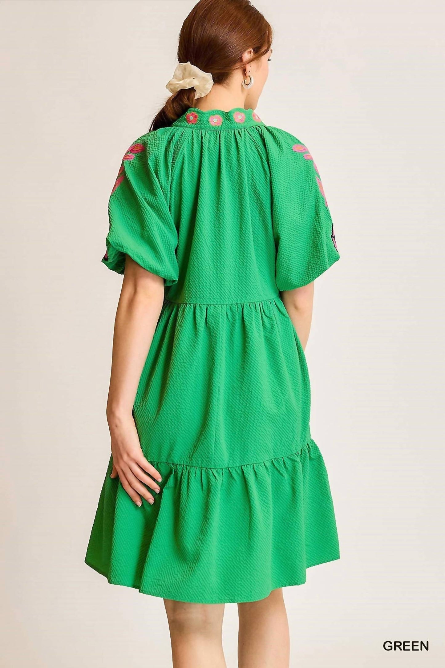 Umgee - Embroidered V-neck Dress
