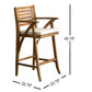 Barstool With Soft Curved Lines and Sturdy Frame (Set of 2) - Brown