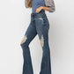 Judy Blue - High Waist Destroyed Flare Jeans - Tall Length