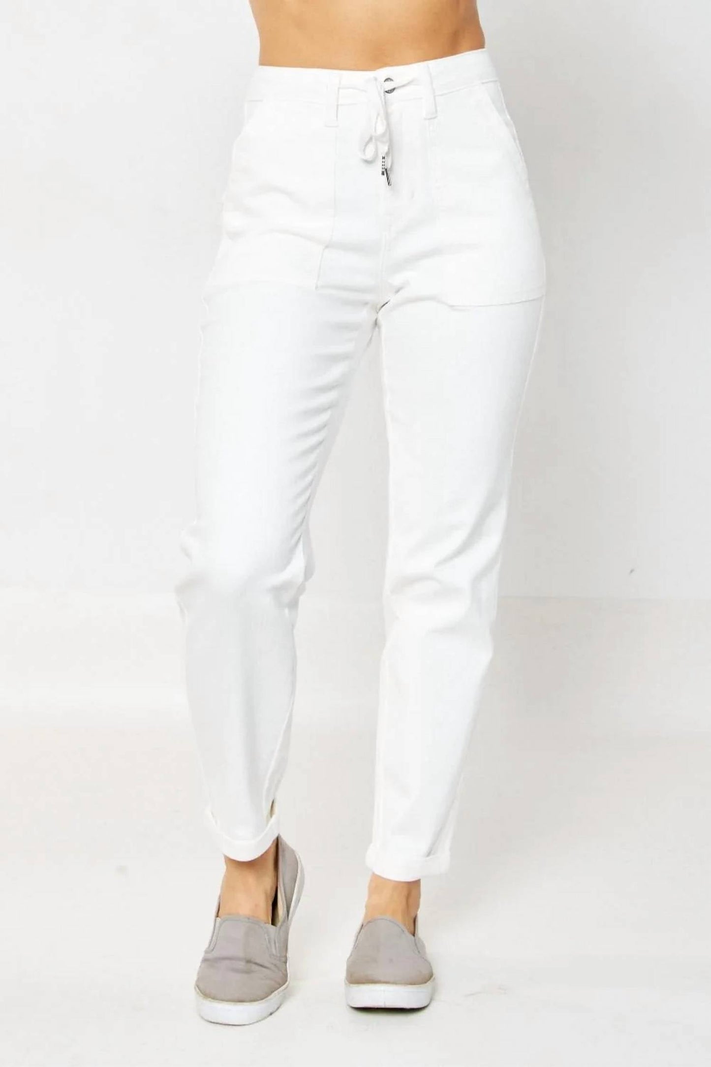 Judy Blue - High Waist Cuffed Joggers Jeans