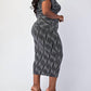 The Curve La - Plus Size Glitter Knit Off Shoulder Knit Midi Dress