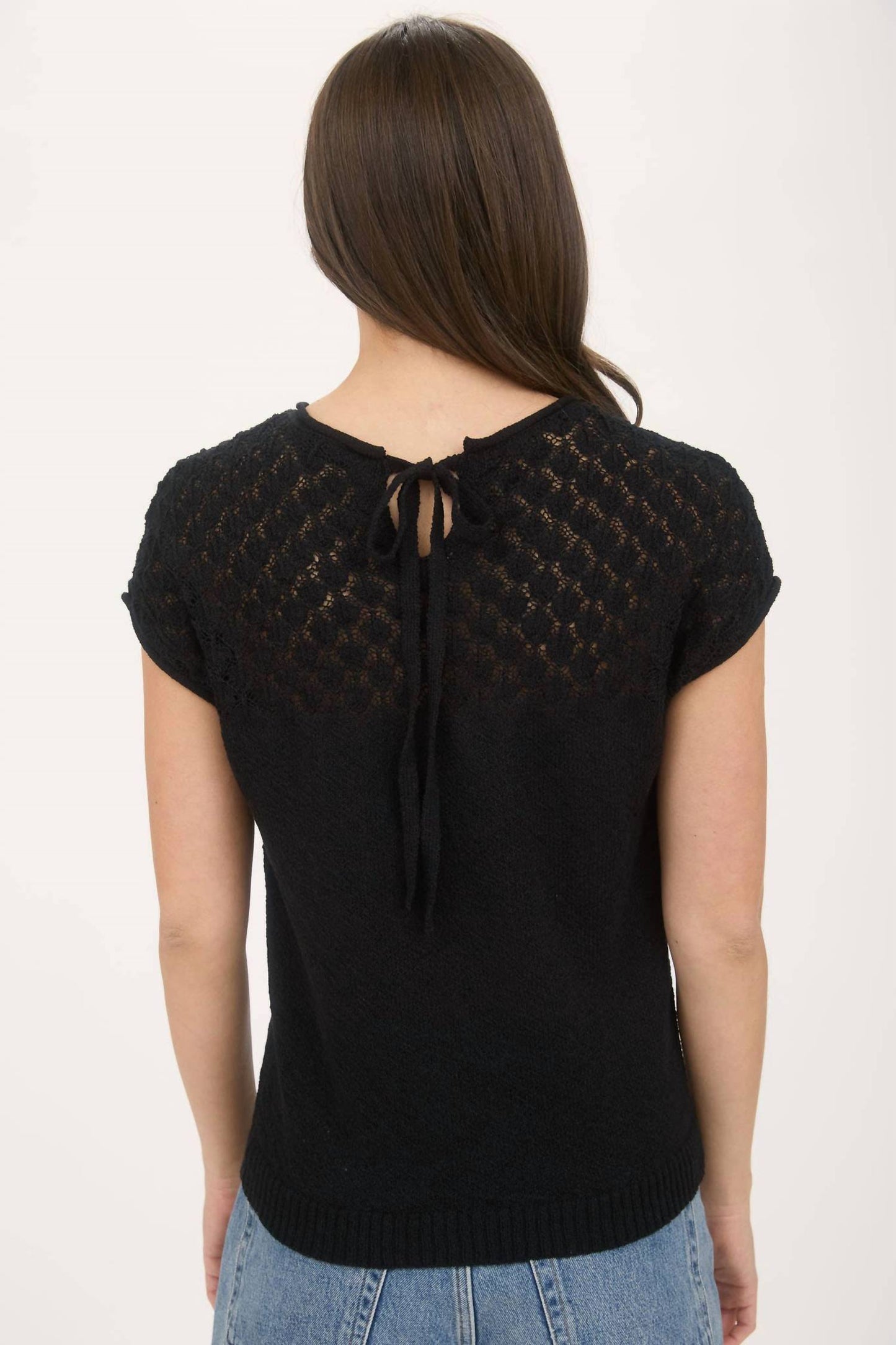 Blu Pepper - Eyelet Sweater Knit Top