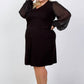 Karen Kane - Sheer Sleeve Mini Dress - Plus