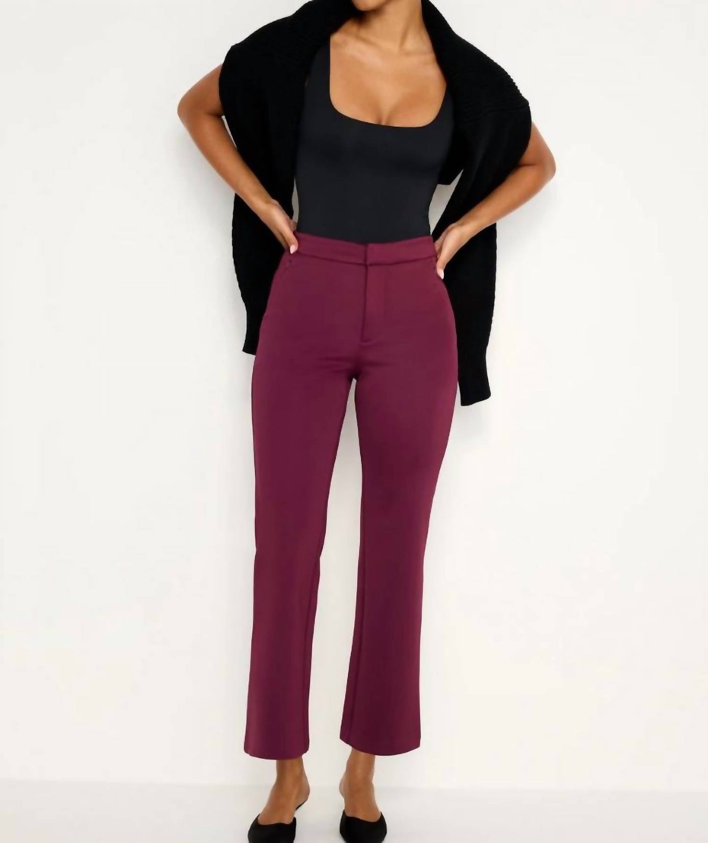 Good American - Scuba Cropped Straight Pant