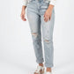 Judy Blue - Tatum Mid Rise Repair Stitch Distressed Boyfriend Jeans