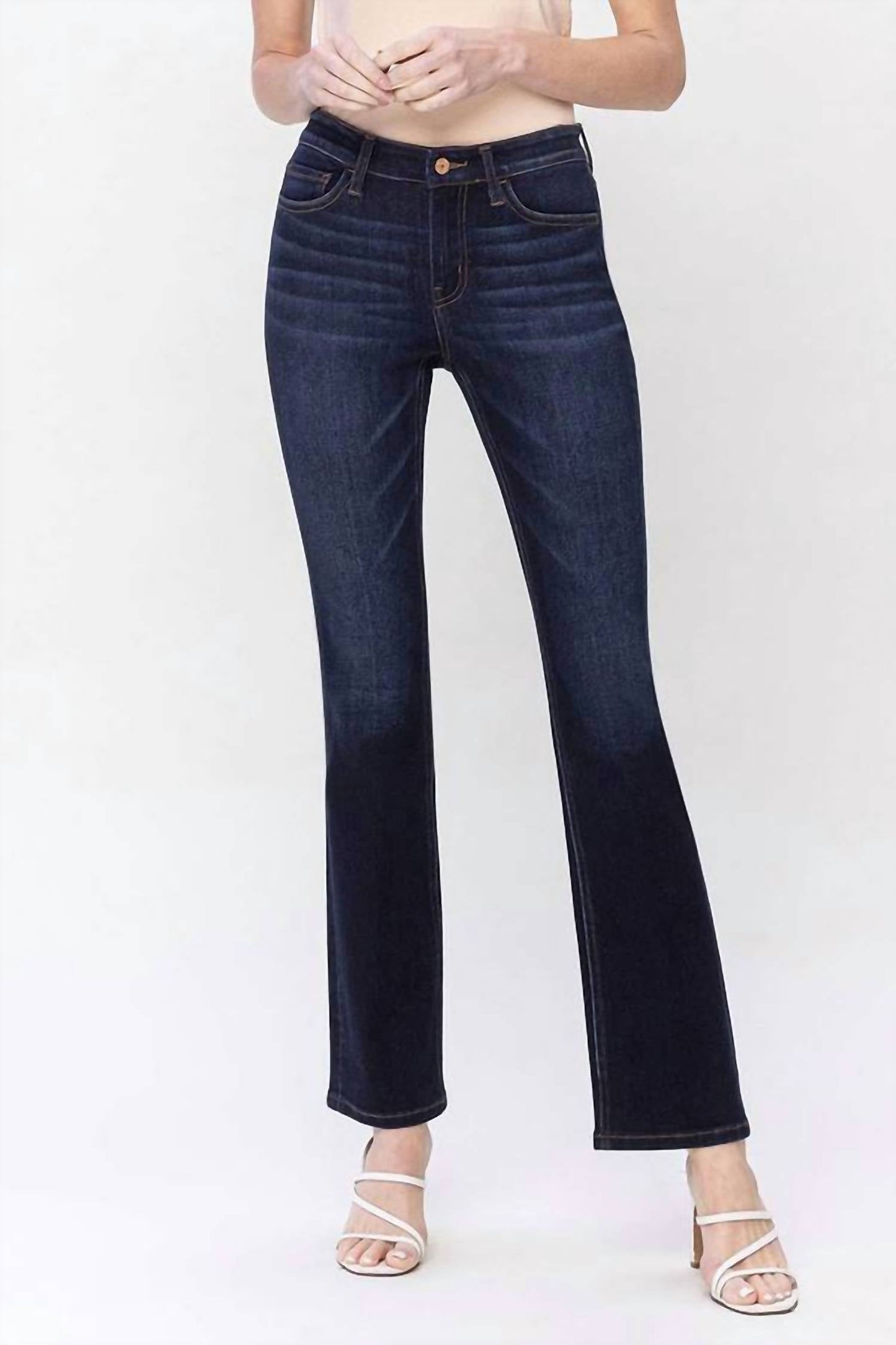 Vervet By Flying Monkey - Miranda Mid Rise Boot Cut Jeans