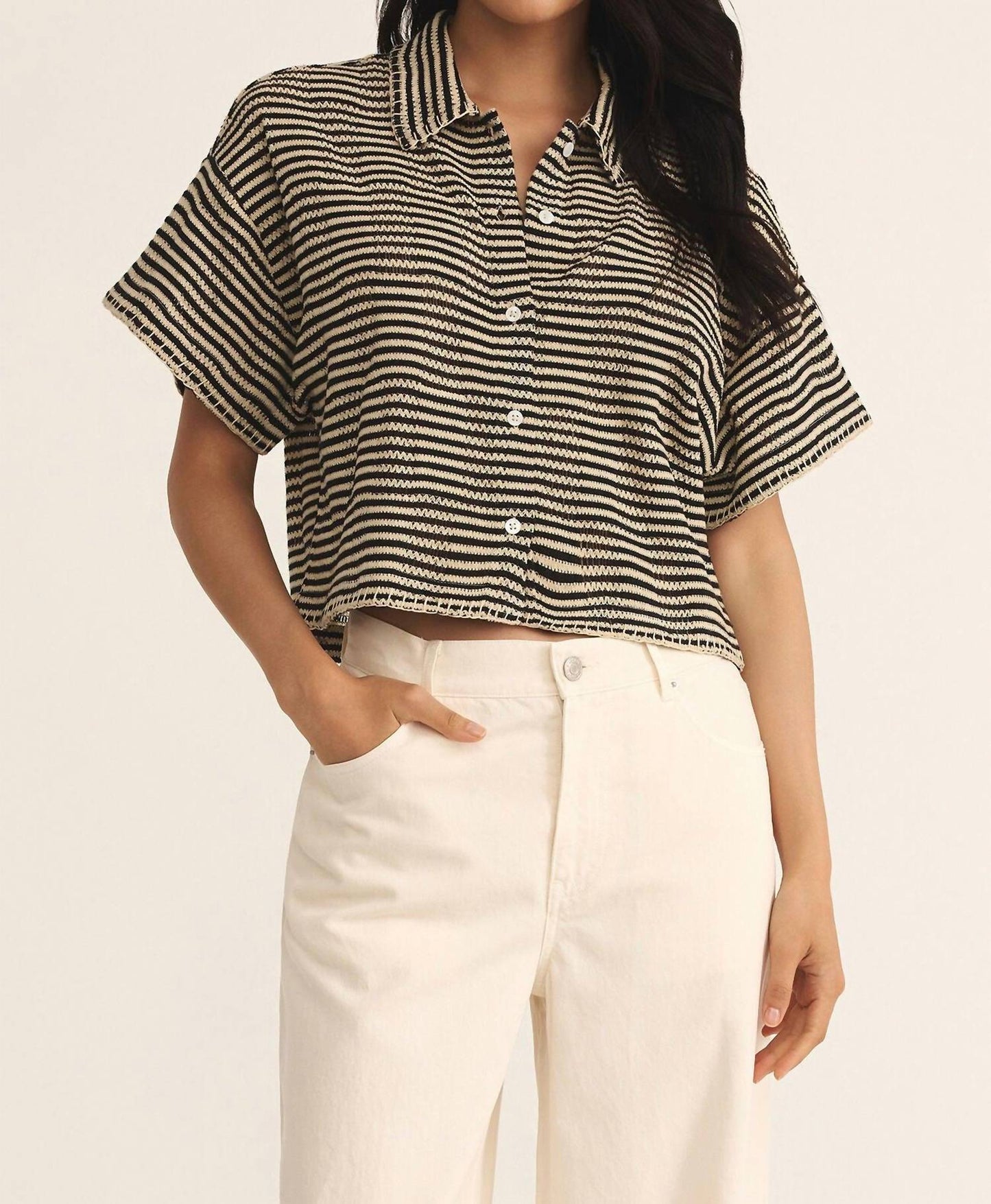 Z Supply - Monaco Crochet Button Up Shirt
