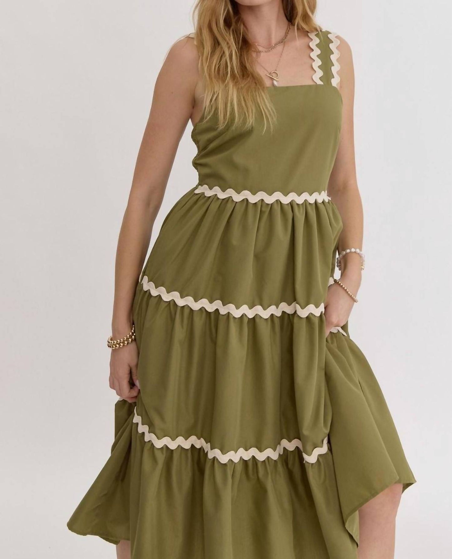 Entro - Ric Rac Midi Dress
