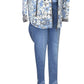 Slimsation By Multiples - Embroidered Scallop Hem Jean