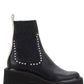 Dolce Vita - Women's Leather Knit Chelsea Platform Stud Boot