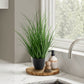 23" Tall, Artificial Plant, Grass, Indoor, Faux, Fake, Table, Greenery, Potted, Real Touch, Decorative - Green / Black