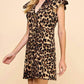 Tcec - Cheetah Printed Button Down Dress