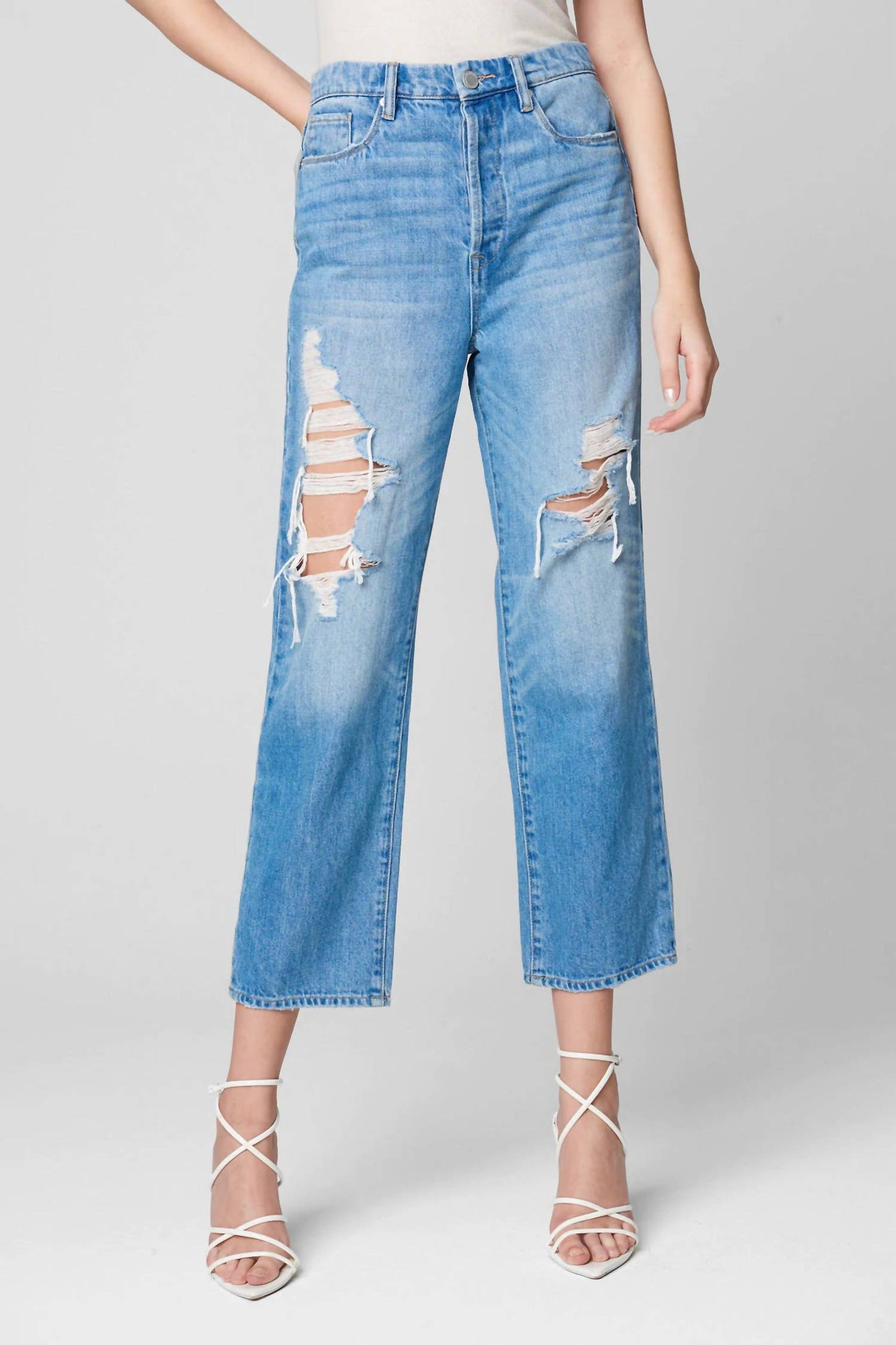 Blanknyc - Straight Leg Ripped Jean