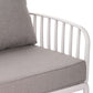 स्लीक ऑल-वेदर रेज़िन आउटडोर लवसीट और कॉफी टेबल सेट