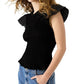 Steve Madden - Cecilie Short Sleeve Smocked Top