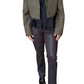 Vintage Havana - Faux Leather Cropped Blazer