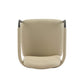 Modern Dining Chair Set of 2 with Iron Frame - Espresso / Khaki