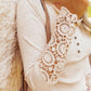 1 The Woman - Crochet Lace Hem Sleeve Button Top