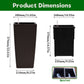 Pack of 2 Brown 22-Inch Faux Rattan Square Planters with Automatic Watering System