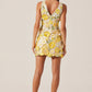 Astr - AISHA FLORAL APPLIQUE MINI DRESS