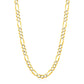 6.0mm 14K Yellow Gold Solid Pave Figaro Chain