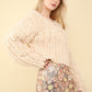 VERY J Shaggy Yarn Knit Zip Up Jacket