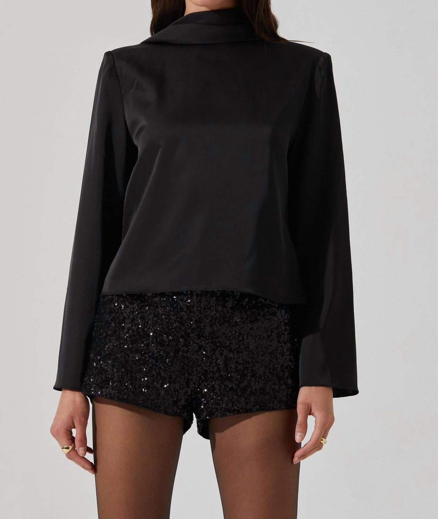 Astr - Bethwyn Satin Cowl Back Top