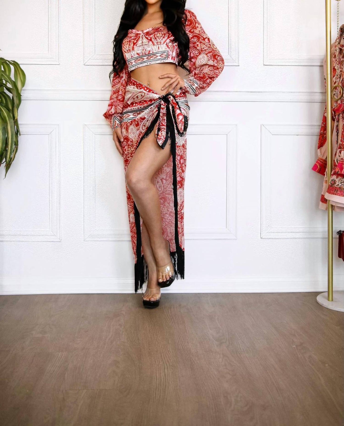 Little Secret Of Mine - Women's Top And Wrap Set