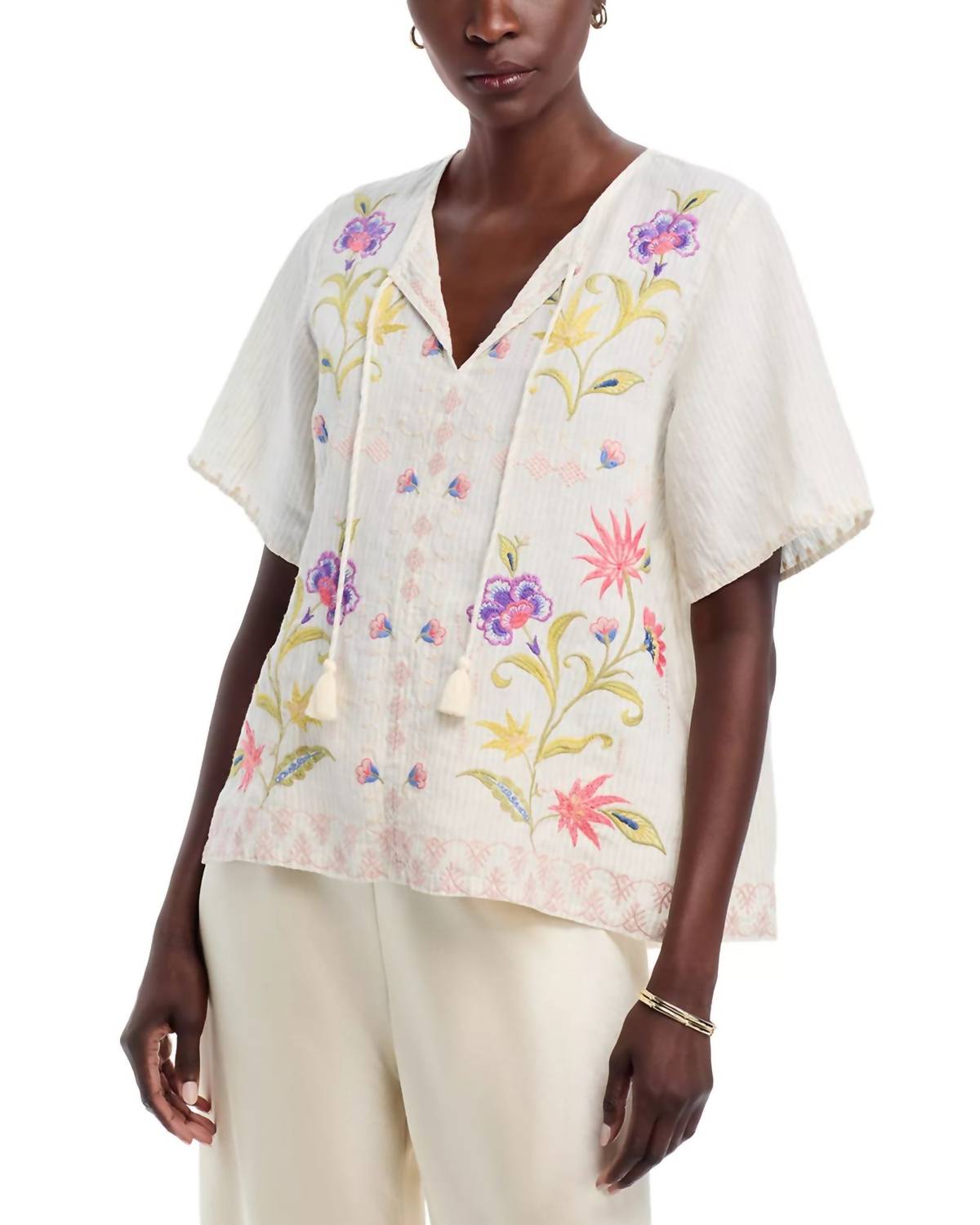 Johnny Was - CALISTA RUFFLE SLEEVE FIELD BLOUSE