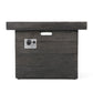 Anchorage Wood Square Fire Pit 40,000 BTU - Gray