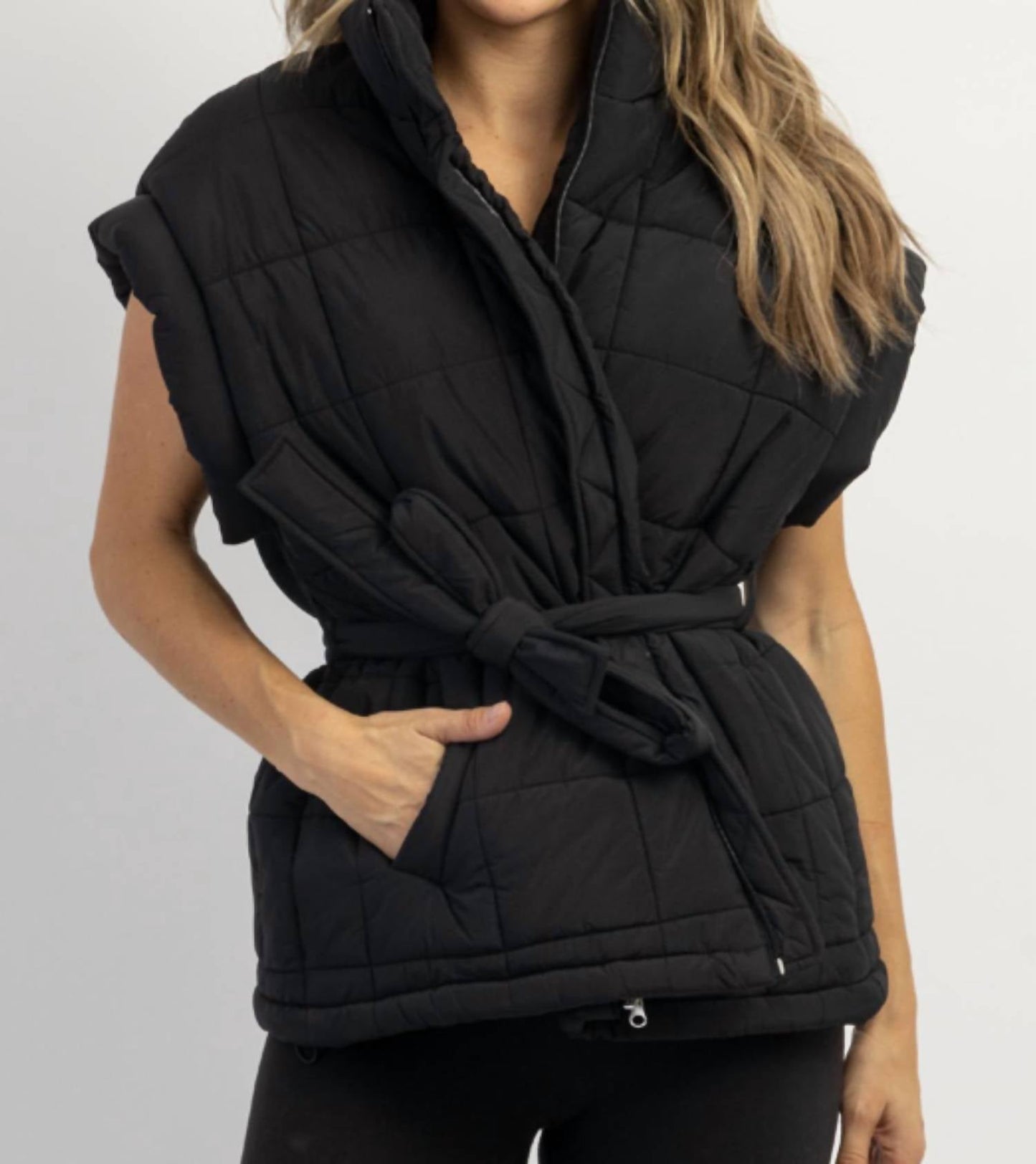 Crescent - AVALON TIE QUILTED PUFFER VEST